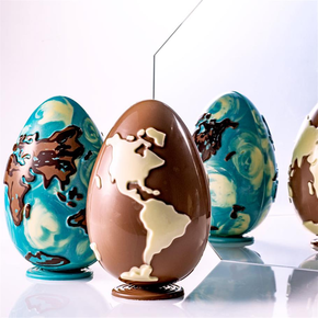 Forma na 3D čokoládové vejce, 2 ks 125x185 mm, 20U3D08 | MARTELLATO, Globe