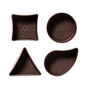 Sada košíčků z hořké čokolády, 4 vzory 38x22 mm - 40 ks | MONA LISA, CHD-CP-90416E0-A99