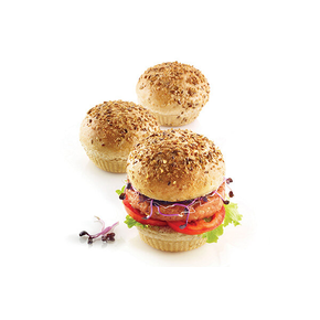 Silikonová forma na hamburgerové bulky 6x 80x20 mm | SILIKOMART, Burger Bread