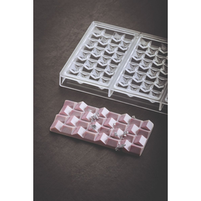 Tritanová forma na čokoládové tabulky - 3 x 100g, 154x77x11 mm - PC5012FR | PAVONI, Pixie