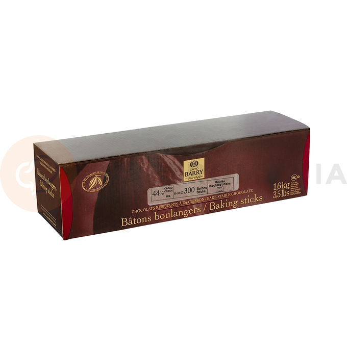 Čokoládové tyčinky na pečení 44%, 8 cm, okolo 165 ks, 1,6 kg | CACAO BARRY, CHD-BB-168BY-357