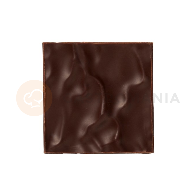 Dekorace z tmavé čokolády, čtverec Jura vlna, 30x30 mm - 150 ks | MONA LISA, CHD-PS-19830E0-999