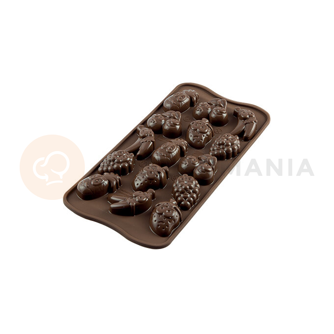 Forma na čokoládu a pralinky - ovoce, 35x32x16 mm, 11 ml - SCG32 Choco Fruits | SILIKOMART, EasyChoc