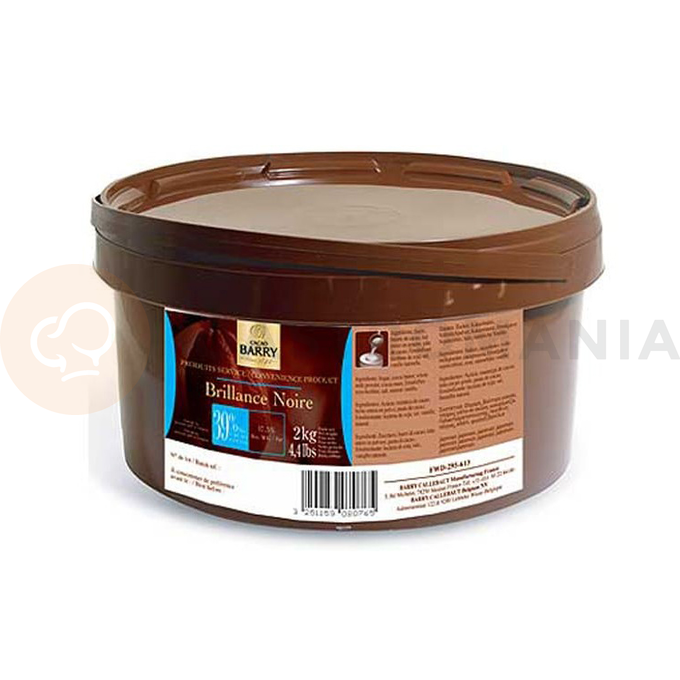 Glazura, poleva z hořké čokolády Brilliance Noire, 2 kg balení | CACAO BARRY, FWD-295-613