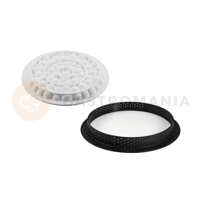 Sada na koláče - bublinky, 190 mm, prstenec + silikonová forma | SILIKOMART, Kit Tarte Ring Bubble