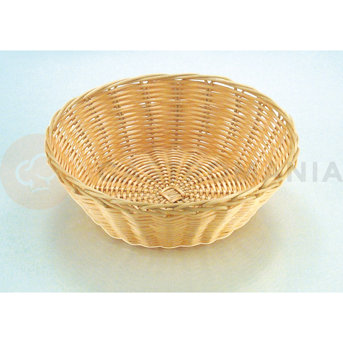 Kulatý košík - polyrattan Ø 200x70 mm | APS, 30281