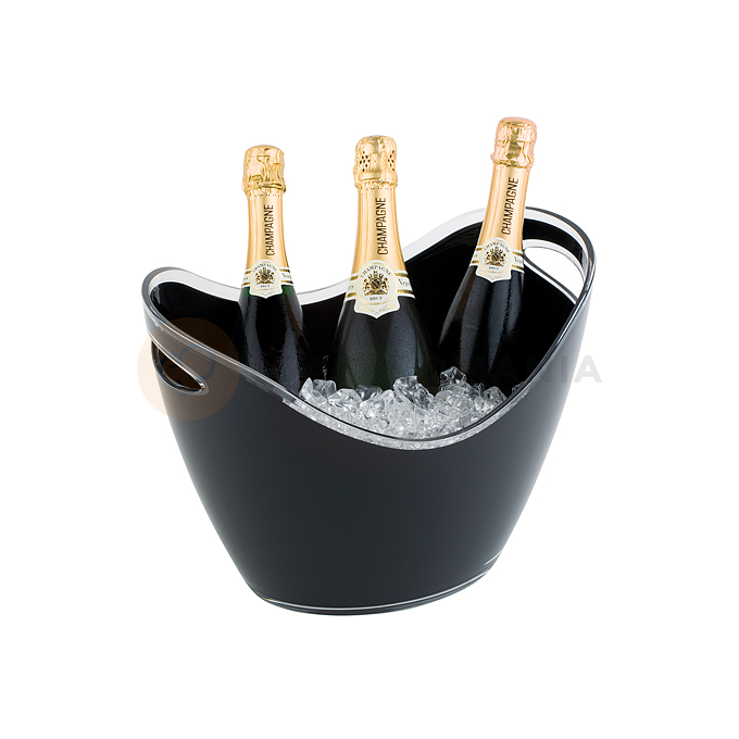 Nádoba na víno, šampaňské z plastu, černý 350x270x255 mm | APS, 36054