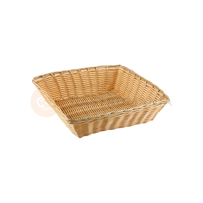 Obdélníkový košík - polyrattan 240x240x60 mm | APS, 30287