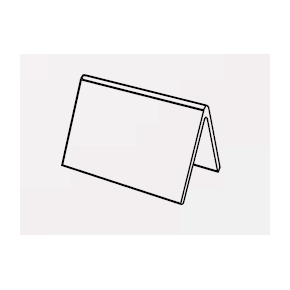 Samostatně stojící plastová tabulka, 85x50,5 mm, 10 ks - 10SA001B | MARTELLATO, Total White