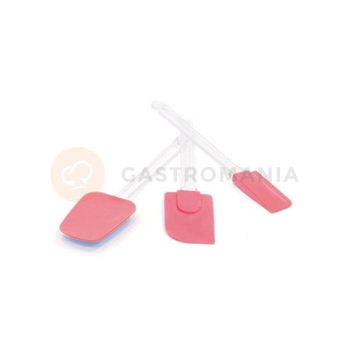 Sada 3 silikonových špachtlí 245, 260, 255 mm, růžová barva | SILIKOMART, ACC 029 Spatole