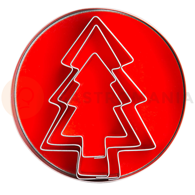 Nerezové vykrajovátka 3 ks, vánoční stromek 35-65 mm | CONTACTO, 635/003