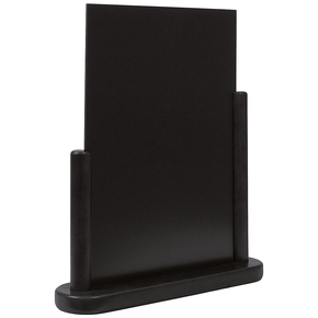 Tabulka na menu s dřevěnou podložkou černé barvy 300x210 mm | CONTACTO, 7685/305
