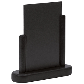 Tabulka na menu s dřevěnou podložkou v černé barvě 150x100 mm | CONTACTO, 7685/155