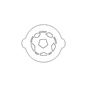 Plastová šablona na zdobení, míč - ACC053 | SILIKOMART, 70.017.99.0060
