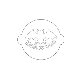 Plastová šablona na zdobení, netopýr halloween - ACC040 | SILIKOMART, 70.021.99.0060