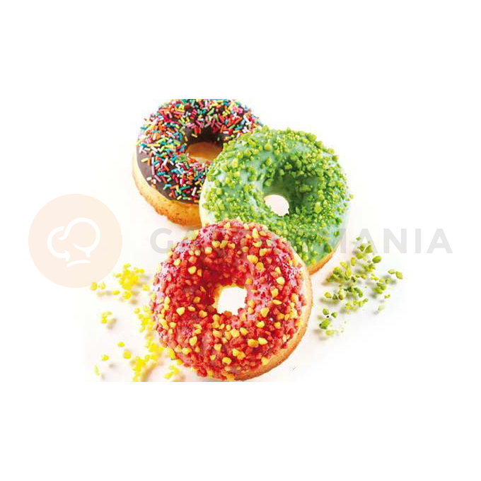 Silikonová forma 600x400 mm SQ059 Donuts, 24x 133 ml, 85x29 mm | SILIKOMART, 60x40 Sessanta Quaranta