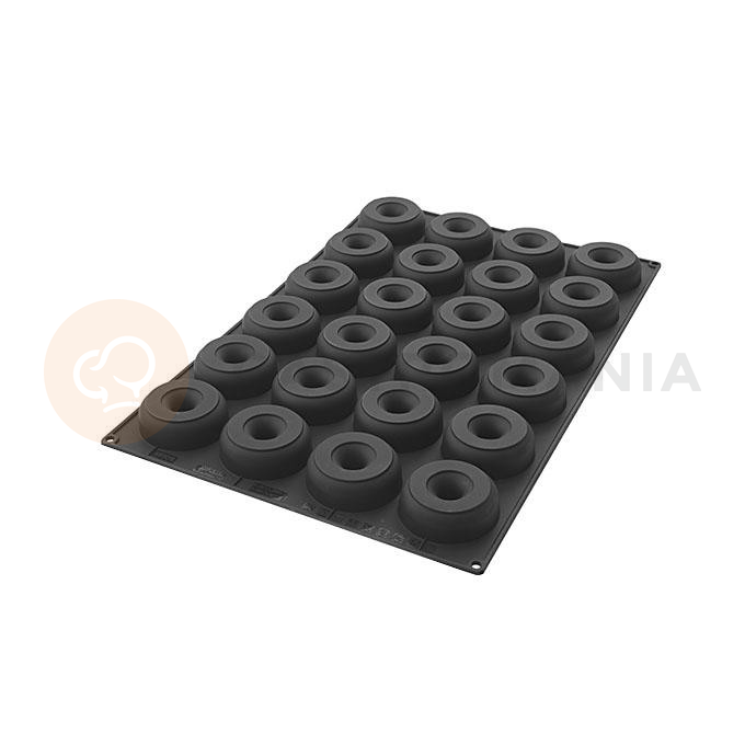 Silikonová forma 600x400 mm SQ059 Donuts, 24x 133 ml, 85x29 mm | SILIKOMART, 60x40 Sessanta Quaranta