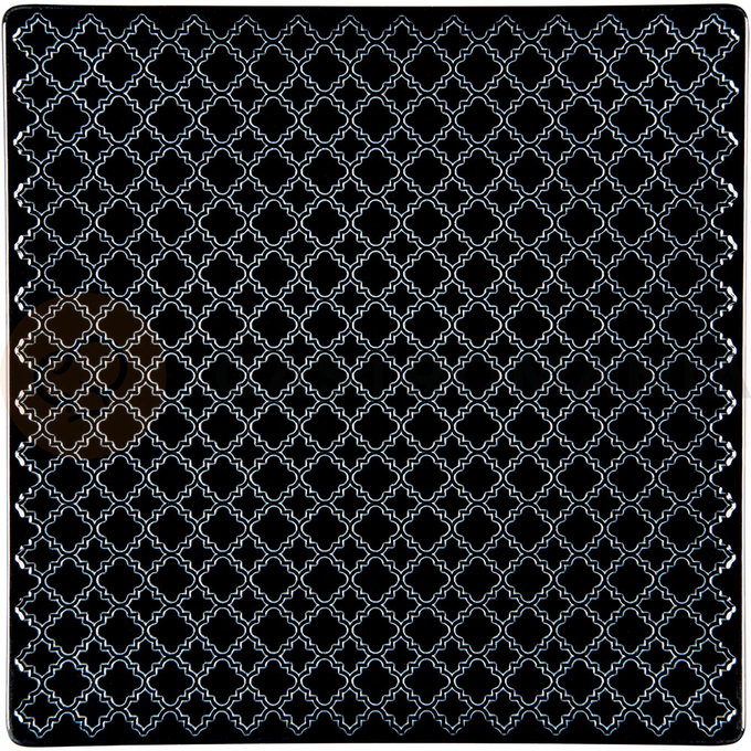 Talíř masový, černá, 255x255 mm | LUBIANA, Marrakesz