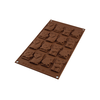 Forma na pralinky a čokoládky - lesní motiv, 16x 9 ml - SF198 Winter Choco Tags | SILIKOMART, EasyChoc