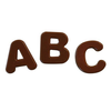 Forma na pralinky a čokoládky - písmena abecedy, 81x - SF169 Choco Abc | SILIKOMART, EasyChoc