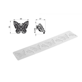 Silikonová podložka na krajky, motýl 80x400x1 mm | SILIKOMART, TRD02 Butterfly