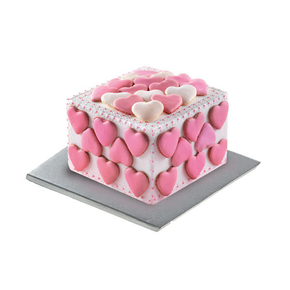 Podkład pod ciasto i torty kwadratowy czarny - 20x20 cm | SILIKOMART, Cake Cardboard Drums Square