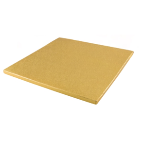 Podložka pod dorty a zákusky čtvercová zlatá - 20x20 cm | SILIKOMART, Cake Cardboard Drums Square