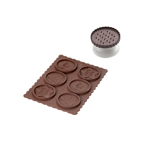 Sada na sušenky - Vánoce, ø57x5 mm - CKC02 Cookie Xmas Slim | SILIKOMART, EasyChoc