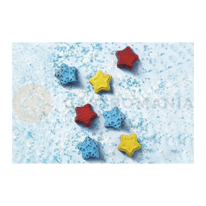 Forma na pralinky a čokoládky - zimní hvězdy, 15x 30x15 mm, 7 ml - SCG45 Winter Stars | SILIKOMART, EasyChoc 3D Choco