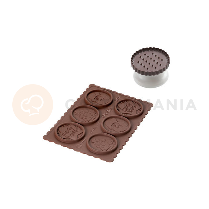 Sada na sušenky - Vánoce, ø57x5 mm - CKC02 Cookie Xmas Slim | SILIKOMART, EasyChoc