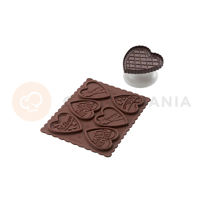 Sada na sušenky - srdce, 64x63x5 mm - CKC06 Cookie Love Slim | SILIKOMART, EasyChoc