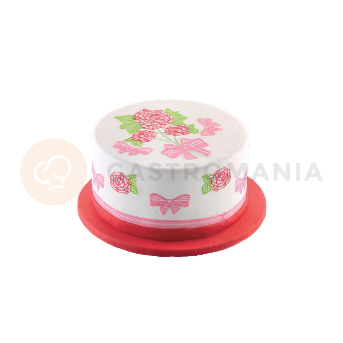 Silikonová podložka na krajky, růže 80x400x1 mm | SILIKOMART, TRD14 Roses