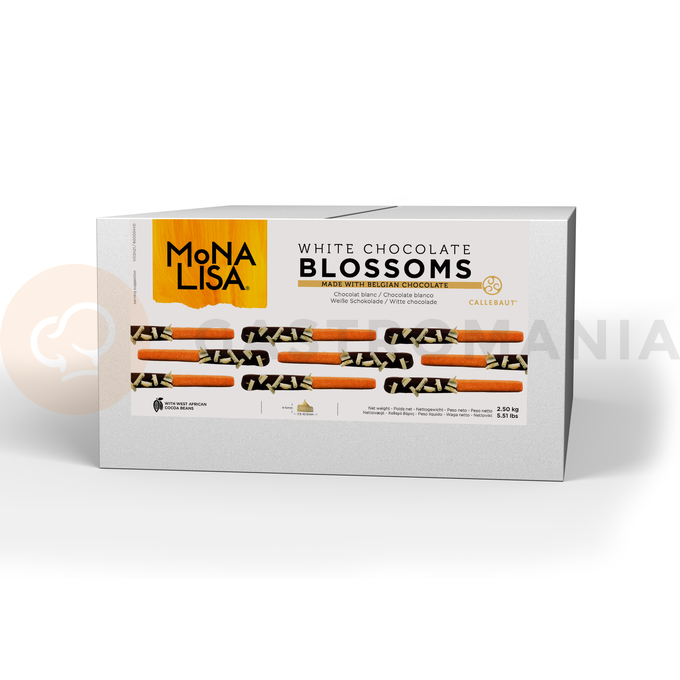 Dekorační plátky z bílé čokolády Blossoms 5 do 9 mm, 4 kg | MONA LISA, CHW-BS-22302-75A