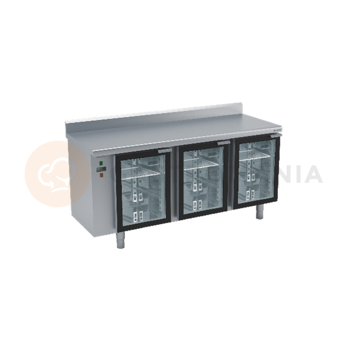 Chladící stůl bez agregátu s prosklenými dveřmi 1625x700x850 mm | DORA METAL, DM-90006