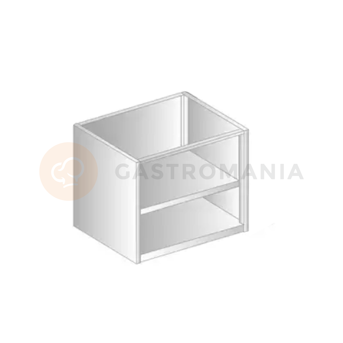 Modul skříňový otevřený z nerezové oceli 1100x585x650 mm | DORA METAL, DM-3115.1