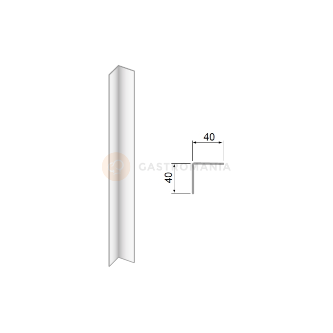 Vnitřní roh z nerezové oceli 1000 mm | DORA METAL, DM-3509.6