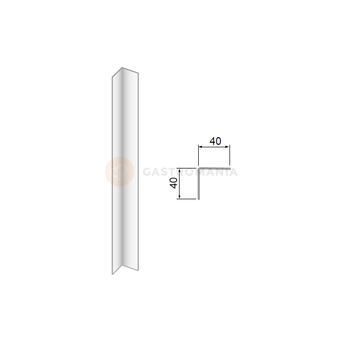 Vnitřní roh z nerezové oceli 1800 mm | DORA METAL, DM-3509.6