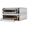 Piec do pizzy elektryczny, sterowanie elektroniczne, piekarniczy modułowy szamotowy, 6+6x 40 cm, 4+4x 600x400 mm, 1130x1400x750 mm | RESTO QUALITY, BAKE D66