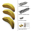Silikonová forma na dezerty a monoporce, banán, 4x 110 ml, 100x380x50 mm | DINARA KASKO, Banana