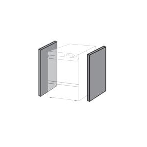 Podwójna ścianka 18mm, izolacja termiczna i akustyczna do zmywarek Krupps C537E, C537TE , K540E, K560E, EL50E, EL51E, S540E, S560E | KRUPPS, KDW543