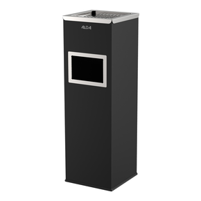 Popelnicový odpadkový koš 22 l, 69x22 cm, černý/nerezová ocel/leštěná | ALDA, Mirage