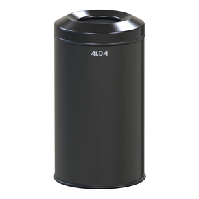 Protipožární odpadkový koš s žáruvzdorným víkem 20 l, 43x24 cm, černý | ALDA, Fireguard