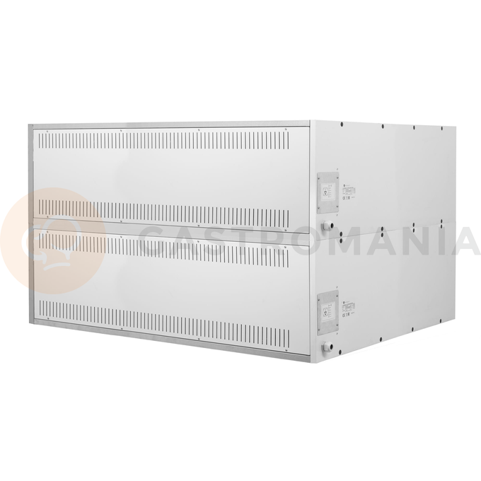 Piec do pizzy elektryczny, sterowanie elektroniczne, piekarniczy modułowy szamotowy, 6+6x 40 cm, 4+4x 600x400 mm, 1130x1400x750 mm | RESTO QUALITY, BAKE D66