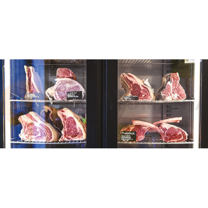 Szafa do sezonowania mięsa, czarna 50/130 kg, 740x850x2115 mm | ZERNIKE, Klima Meat System KMS700PVB