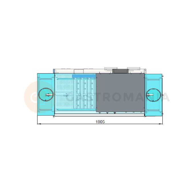 Zmywarka tunelowa koszowa 1800x800x1750 mm | RESTO QUALITY, 220L/R