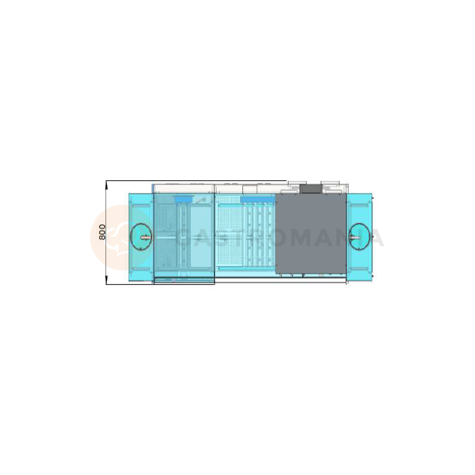 Zmywarka tunelowa koszowa 2400x800x1750 mm | RESTO QUALITY, 270L/R