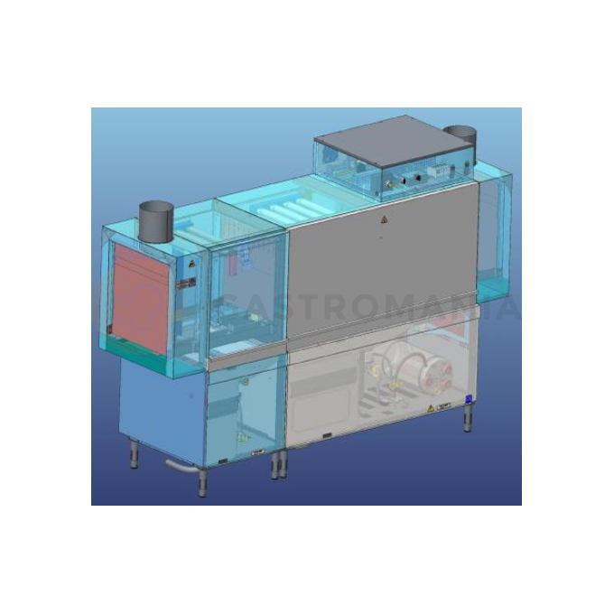 Zmywarka tunelowa koszowa 2550x800x1750 mm | RESTO QUALITY, 360L/R