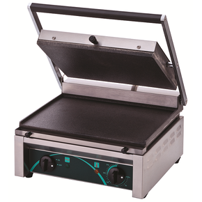 Grill elektryczny kontaktowy panini, 2 płyty gładkie, 410x410x205 mm | RESTO QUALITY, RN101-C