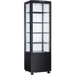Witryna chłodnicza, cukiernicza, LED, 235 l, czarna, 515x485x1690 mm | RESTO QUALITY, RTC237BE