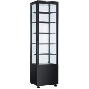 Witryna chłodnicza, cukiernicza, LED, 270 l, czarna, 515x485x1895 mm | RESTO QUALITY, RT280-Black